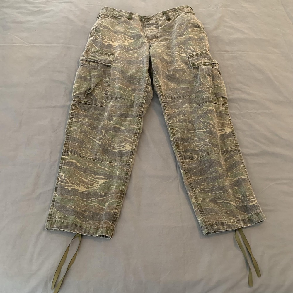 CAMO Distributors Cargo Pants Mens 30x28 Green Tiger Stripe Camo BDU Army Combat